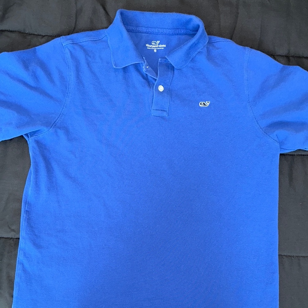 Vineyard Vines Blue Polo Shirt Vibrant Design